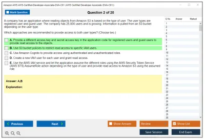 Amazon AWS AWS-Certified-Developer-Associate-DVA-C01 AWS Certified Developer Associate (DVA-C01) Practice test exam simulator test engine exam Prep practice test questions answers Image 2