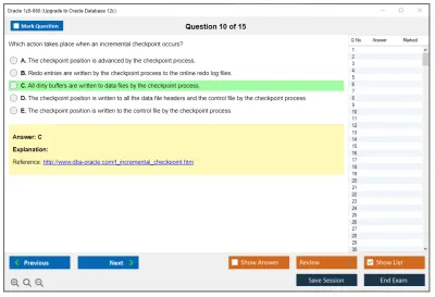 Oracle 1z0-060 Upgrade to Oracle Database 12c Practice test exam simulator test engine exam Prep practice test questions answers Image 10