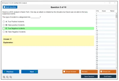 ECCouncil 312-39 Certified SOC Analyst (CSA) Practice test exam simulator test engine exam Prep practice test questions answers Image 5