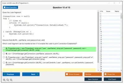 Oracle 1z0-809 Java SE 8 Programmer II Practice test exam simulator test engine exam Prep practice test questions answers Image 15