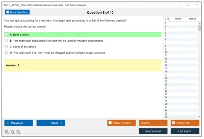 SAP C_ARCAT_18Q4 SAP Certified Application Associate - SAP Ariba Catalogs Practice test exam simulator test engine exam Prep practice test questions answers Image 8