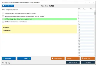 PMI CA0-001 Certified Associate in Project Management (CAPM) Certification Practice test exam simulator test engine exam Prep practice test questions answers Image 4