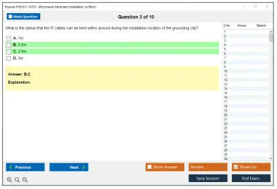 Huawei H35-911 HCS - Microwave Hardware Installation (written) Practice test exam simulator test engine exam Prep practice test questions answers Image 3