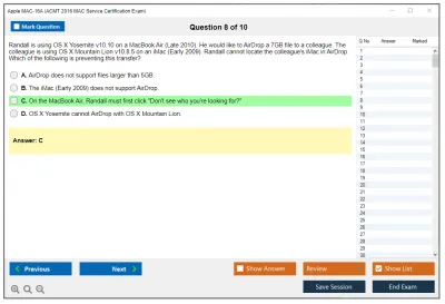 Apple MAC-16A ACMT 2016 Mac Service Certification Exam Practice test exam simulator test engine exam Prep practice test questions answers Image 8