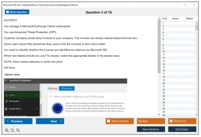 Microsoft MS-201 Implementing a Hybrid and Secure Messaging Platform Practice test exam simulator test engine exam Prep practice test questions answers Image 3
