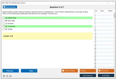 IBM C2090-102 IBM Big Data Architect Practice test exam simulator test engine exam Prep practice test questions answers Image 2