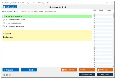 SAP C_FIOAD_1909 SAP Certified Technology Associate - SAP Fiori System Administration Practice test exam simulator test engine exam Prep practice test questions answers Image 10