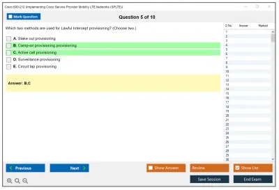 Cisco 600-212 Implementing Cisco Service Provider Mobility LTE Networks (SPLTE) Practice test exam simulator test engine exam Prep practice test questions answers Image 5