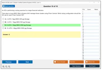 Nutanix NCSE-Level-1 Nutanix Certified Systems Engineer (NCSE): Level 1 Practice test exam simulator test engine exam Prep practice test questions answers Image 10