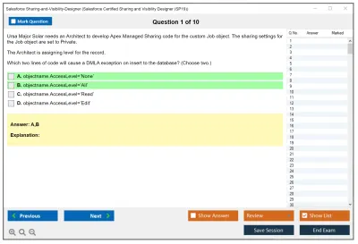 Salesforce Sharing-and-Visibility-Designer Salesforce Certified Sharing and Visibility Designer Practice test exam simulator test engine exam Prep practice test questions answers Image 1