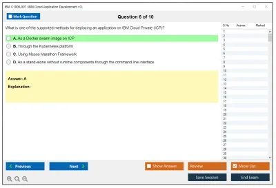 IBM C1000-007 IBM Cloud Application Development v3 Practice test exam simulator test engine exam Prep practice test questions answers Image 6