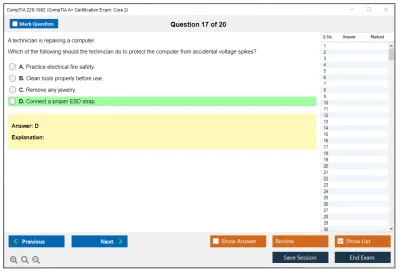 CompTIA 220-1002 CompTIA A+ Certification Exam: Core 2 Practice test exam simulator test engine exam Prep practice test questions answers Image 17