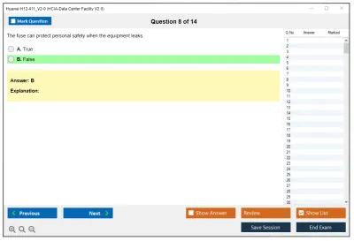 Huawei H12-411_V2.0 HCIA-Data Center Facility V2.0 Practice test exam simulator test engine exam Prep practice test questions answers Image 8