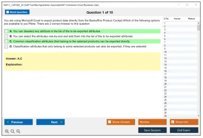 SAP C_C4H320_24 SAP Certified Application AssociateSAP Commerce Cloud Business User Practice test exam simulator test engine exam Prep practice test questions answers Image 1