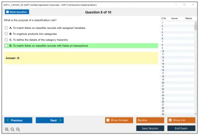 SAP C_C4H430_94 SAP Certified Application Associate - SAP Commissions Implementation Practice test exam simulator test engine exam Prep practice test questions answers Image 8