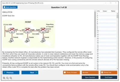 Cisco 300-101 CCNP Implementing Cisco IP Routing (ROUTE v2.0) Practice test exam simulator test engine exam Prep practice test questions answers Image 3