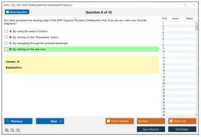 SAP C_SIG_2201 SAP Certified Application AssociateSAP Signavio Practice test exam simulator test engine exam Prep practice test questions answers Image 6