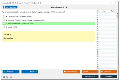 VMware 2V0-21.19D Professional vSphere 6.7 Delta Exam 2019 Practice test exam simulator test engine exam Prep practice test questions answers Image 6