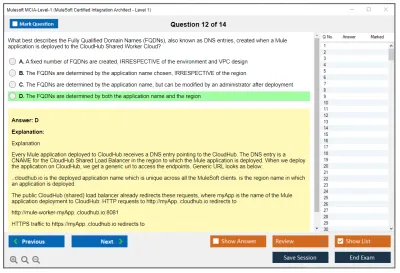 Mulesoft MCIA-Level-1 MuleSoft Certified Integration Architect - Level 1 Practice test exam simulator test engine exam Prep practice test questions answers Image 12