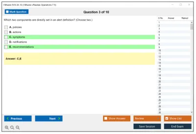 VMware 5V0-34.19 VMware vRealize Operations 7.5 Practice test exam simulator test engine exam Prep practice test questions answers Image 3