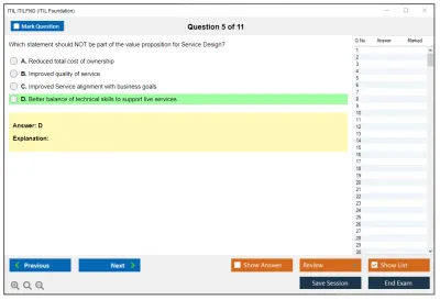 ITIL ITILFND ITIL – Foundation (v4) Practice test exam simulator test engine exam Prep practice test questions answers Image 5