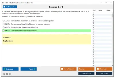 IBM C1000-016 IBM Traditional Workloads Sales V2 Practice test exam simulator test engine exam Prep practice test questions answers Image 5