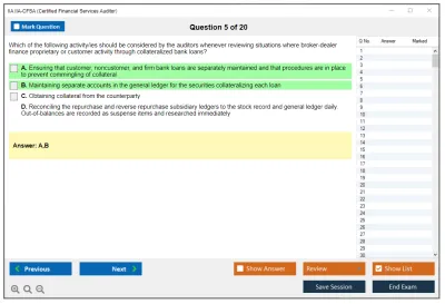 IIA IIA-CFSA Certified Financial Services Auditor Practice test exam simulator test engine exam Prep practice test questions answers Image 5