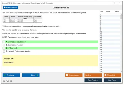 Microsoft AZ-120 Planning and Administering Microsoft Azure for SAP Workloads Practice test exam simulator test engine exam Prep practice test questions answers Image 9