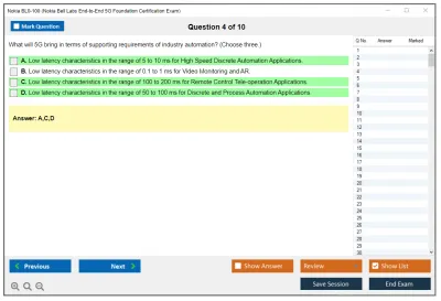 Nokia BL0-100 Nokia Bell Labs 5G Foundation Practice test exam simulator test engine exam Prep practice test questions answers Image 4