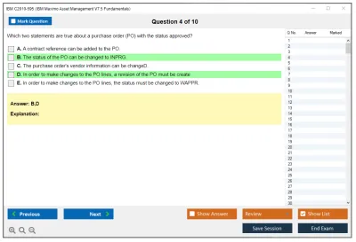 IBM C2010-595 IBM Maximo Asset Management V7.5 Fundamentals Practice test exam simulator test engine exam Prep practice test questions answers Image 4