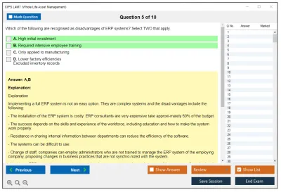 CIPS L4M7 Whole Life Asset Management Practice test exam simulator test engine exam Prep practice test questions answers Image 5