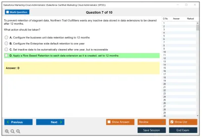 Salesforce Marketing-Cloud-Administrator Salesforce Certified Marketing Cloud Administrator Practice test exam simulator test engine exam Prep practice test questions answers Image 7