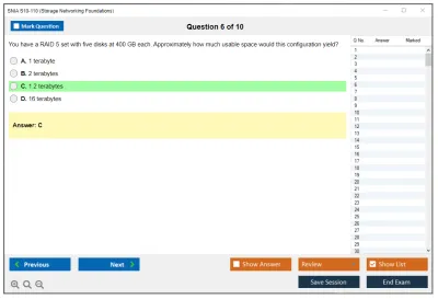 SNIA S10-110 Storage Networking Foundations Exam Practice test exam simulator test engine exam Prep practice test questions answers Image 6