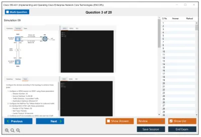 Cisco 350-401 Implementing Cisco Enterprise Network Core Technologies (350-401 ENCOR) Practice test exam simulator test engine exam Prep practice test questions answers Image 3