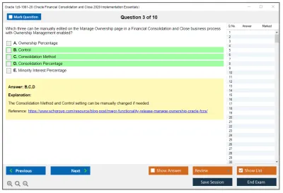 Oracle 1z0-1081-20 Oracle Financial Consolidation and Close 2020 Implementation Essentials Practice test exam simulator test engine exam Prep practice test questions answers Image 3