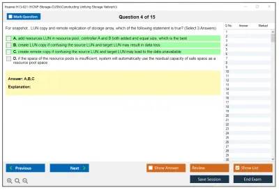 Huawei H13-621 HCNP-Storage-CUSN(Constructing Unifying Storage Network) Practice test exam simulator test engine exam Prep practice test questions answers Image 4