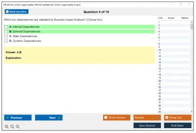 PECB ISO-22301-Lead-Auditor PECB Certified ISO 22301 Lead Auditor Exam Practice test exam simulator test engine exam Prep practice test questions answers Image 4