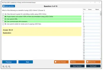 Test Prep LEED Leadership in Energy and Environmental Design Practice test exam simulator test engine exam Prep practice test questions answers Image 3