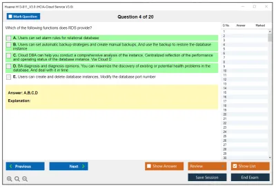 Huawei H13-811_V3.0 HCIA-Cloud Service V3.0 Practice test exam simulator test engine exam Prep practice test questions answers Image 4