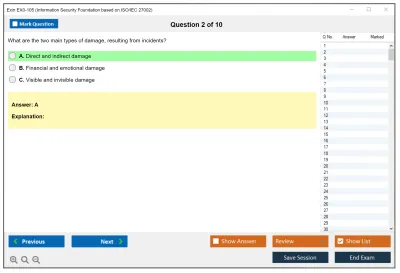 Exin EX0-105 Information Security Foundation based on ISO/IEC 27002 Practice test exam simulator test engine exam Prep practice test questions answers Image 2