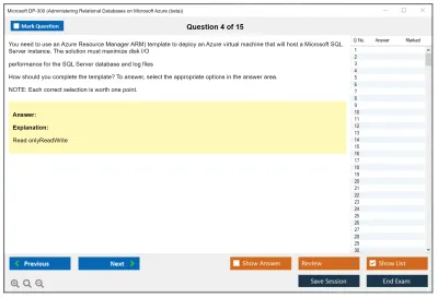 Microsoft DP-300 Administering Relational Databases on Microsoft Azure Practice test exam simulator test engine exam Prep practice test questions answers Image 4