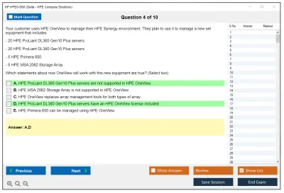 HP HPE0-S60 Delta - HPE Compute Solutions Practice test exam simulator test engine exam Prep practice test questions answers Image 4