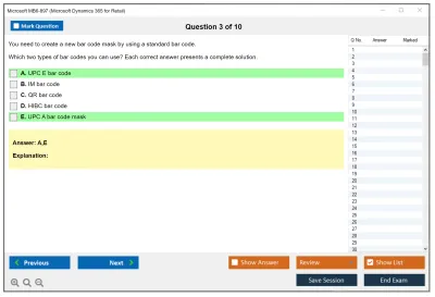 Microsoft MB6-897 Microsoft Dynamics 365 for Retail Practice test exam simulator test engine exam Prep practice test questions answers Image 3