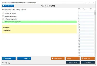 IBM C2010-570 IBM Maximo Asset Management V7.5 Implementation Practice test exam simulator test engine exam Prep practice test questions answers Image 14
