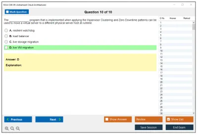 SOA C90.05 Advanced Cloud Architecture Practice test exam simulator test engine exam Prep practice test questions answers Image 10