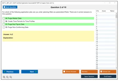 SAP C_IBP_2211 SAP Certified Application AssociateSAP IBP for Supply Chain (2211) Practice test exam simulator test engine exam Prep practice test questions answers Image 2