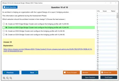 VMware 3V0-42.20 Advanced Design VMware NSX-T Data Center Practice test exam simulator test engine exam Prep practice test questions answers Image 10