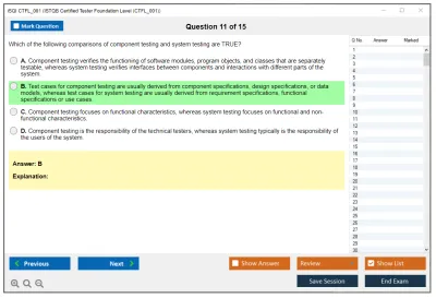 iSQI CTFL_001 ISTQB Certified Tester Foundation Level (CTFL_001) Practice test exam simulator test engine exam Prep practice test questions answers Image 11