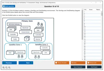 Citrix 1Y0-402 Citrix XenApp and XenDesktop 7.15 Assessment, Design, and Advanced Configurations Practice test exam simulator test engine exam Prep practice test questions answers Image 10
