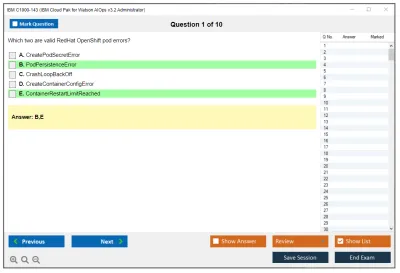 IBM C1000-143 IBM Cloud Pak for Watson AIOps v3.2 Administrator Practice test exam simulator test engine exam Prep practice test questions answers Image 1